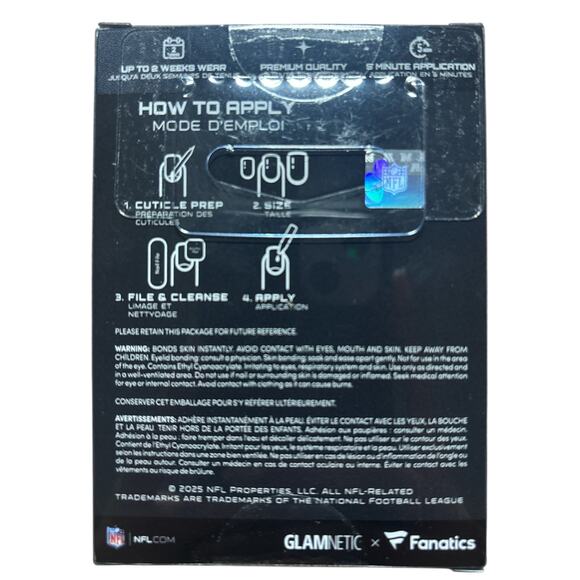 Kansas City Chiefs- Press On Nails-Glamnetic-New In Box - Picture 7 of 7